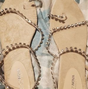 Rhinestone strappy sandal